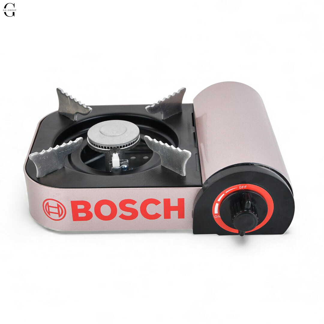 Портативная мини туристическая газовая плита BOSCH с кейсом и баллоном 25×17×8 см